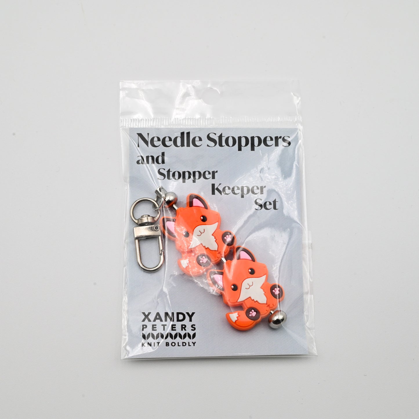 Needle Stoppers and Stopper Keeper Set - Fox Paws