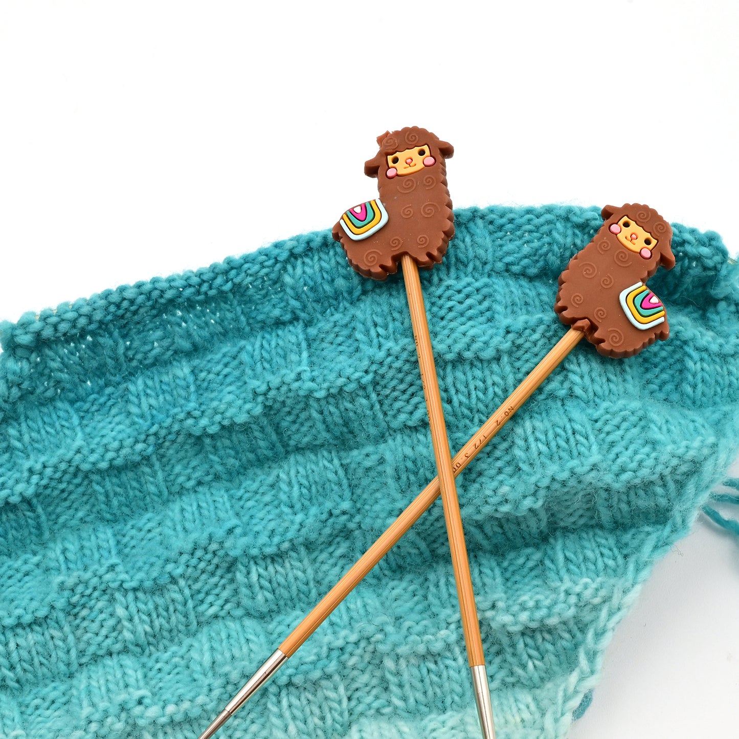 Needle Stoppers and Stopper Keeper Set - Alpacas