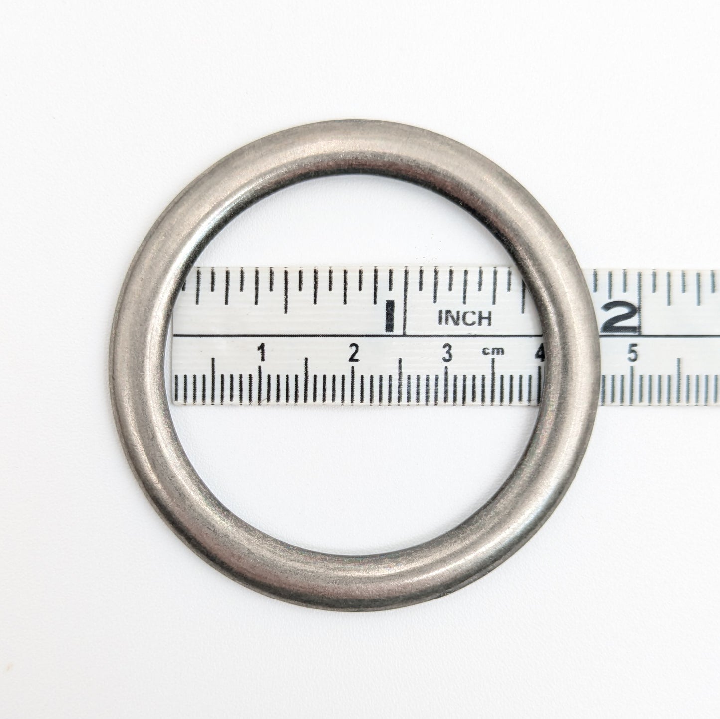Simple Black Metal Scarf Ring - Small/Medium