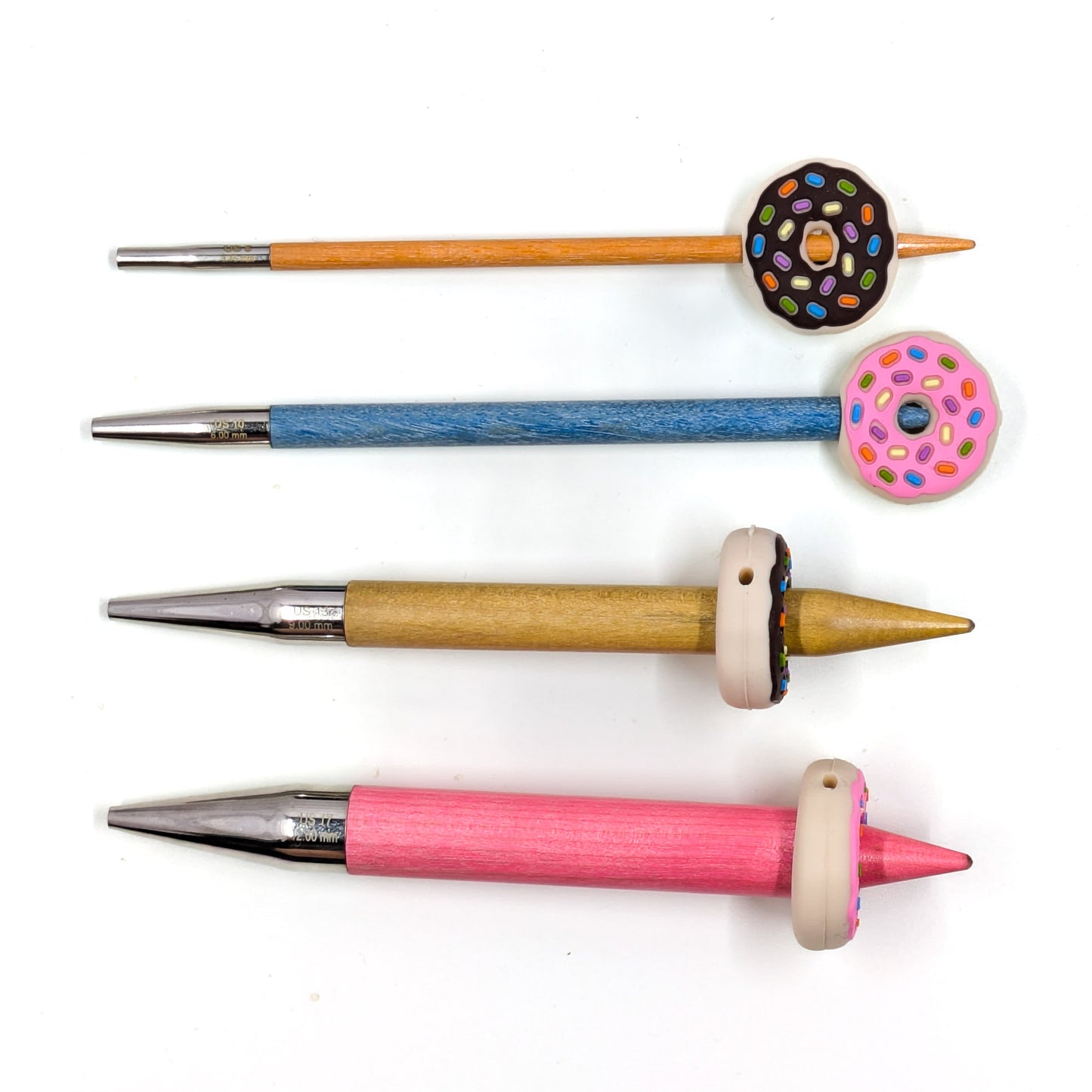Needle Stoppers and Stopper Keeper Set - Donuts