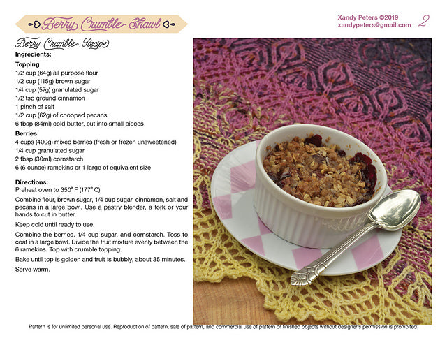 Berry Crumble Shawl Knitting Pattern