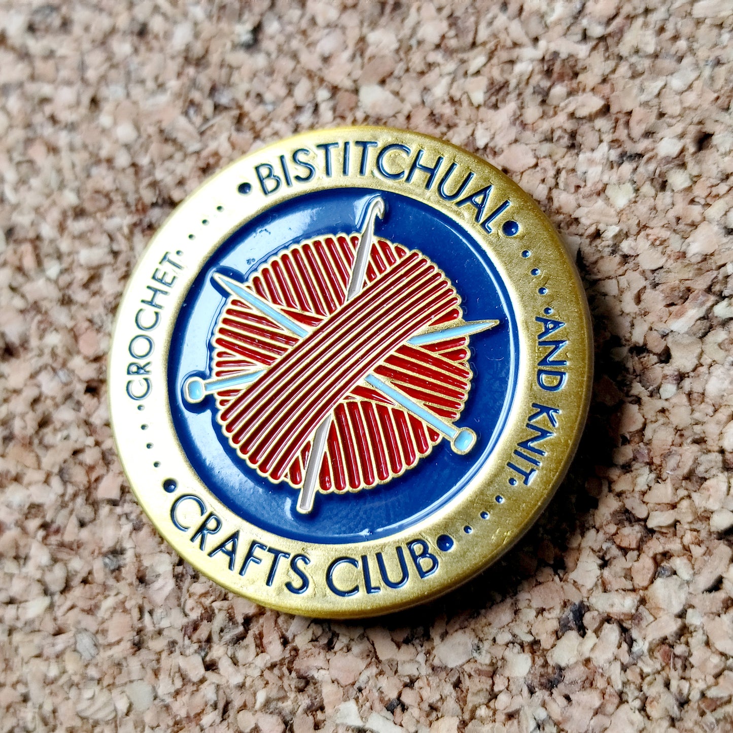 Bistitchual Crafts Club Enamel Pin