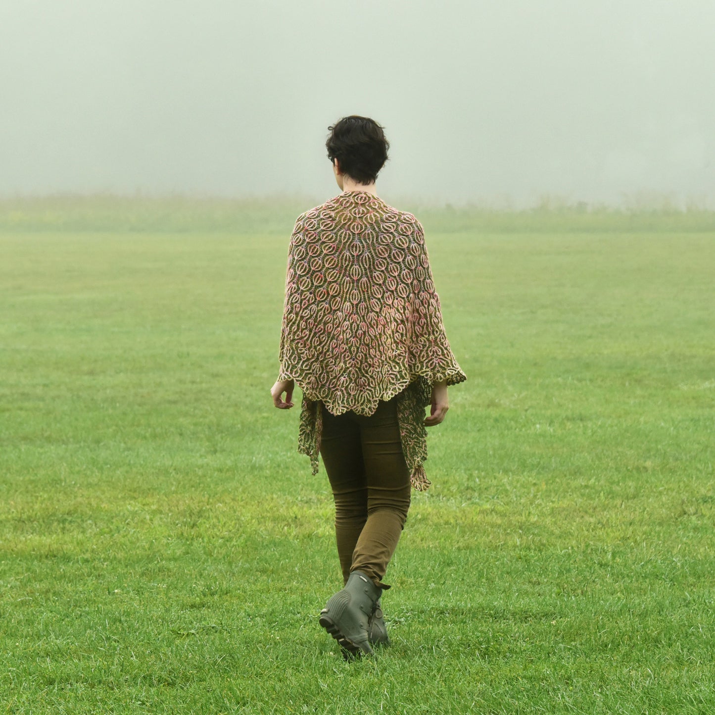 Blooming Brioche Shawl Knitting Pattern