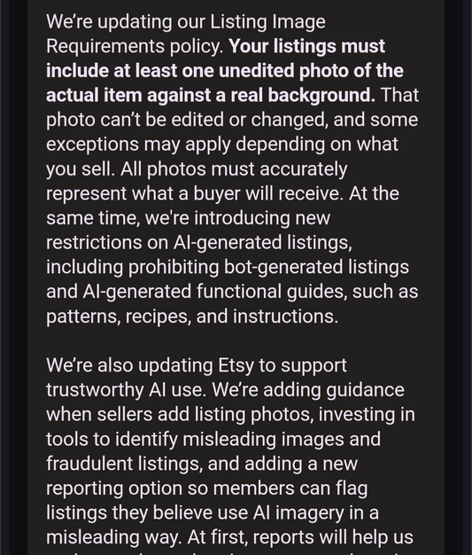 What Does Etsy's AI policy update mean for your business?