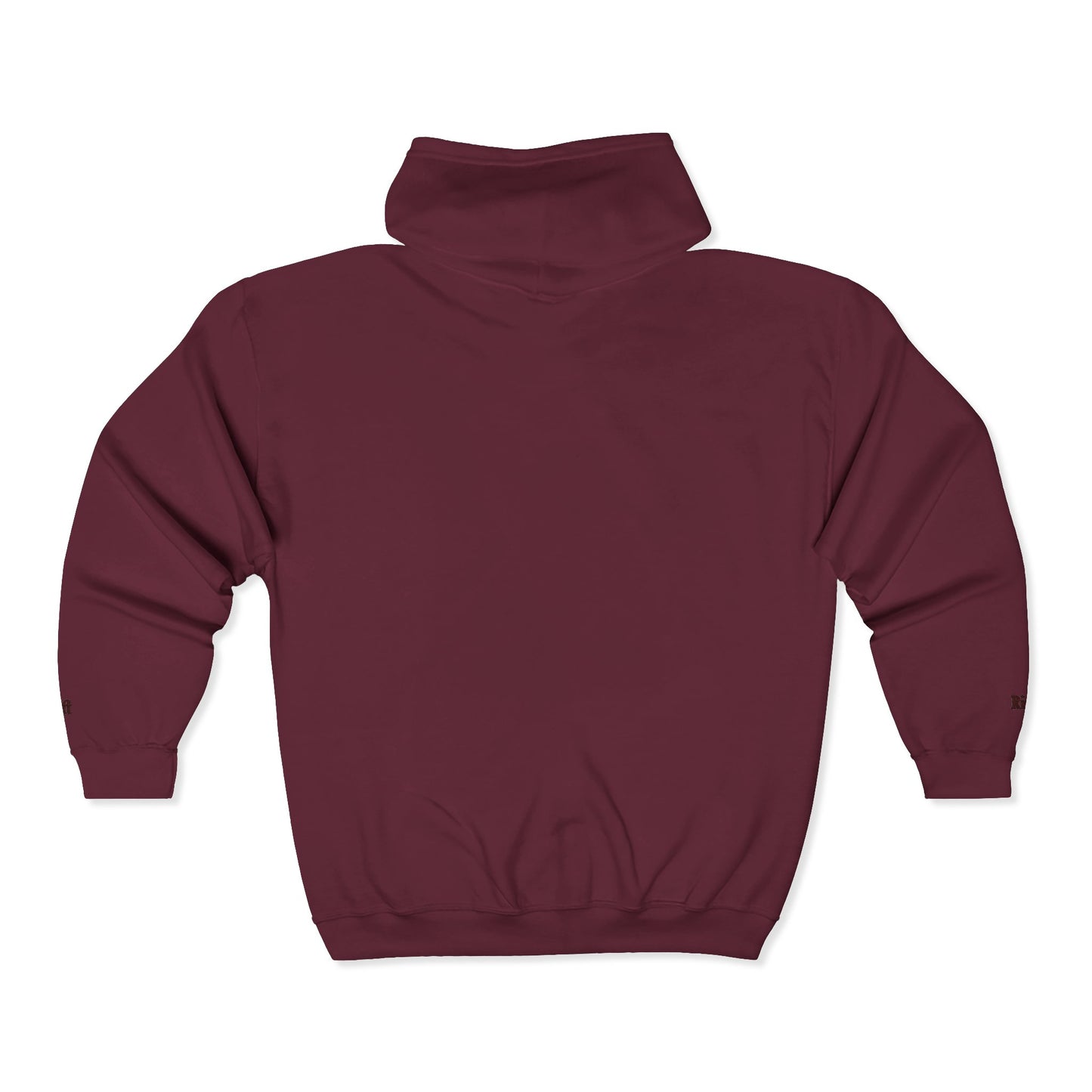 Maroon Directionally Challenged Full-Zip Hooded Sweatshirt (with subtle hints) red