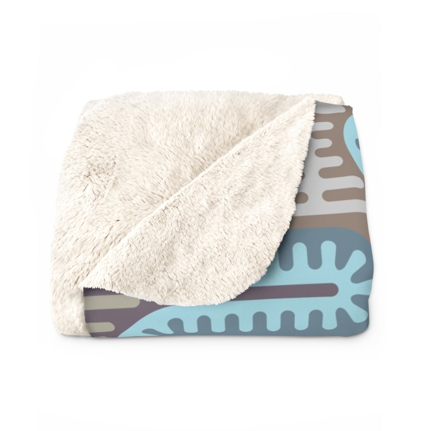 Big Wiggle Sherpa Fleece Blanket - Arctic Frost Colorway