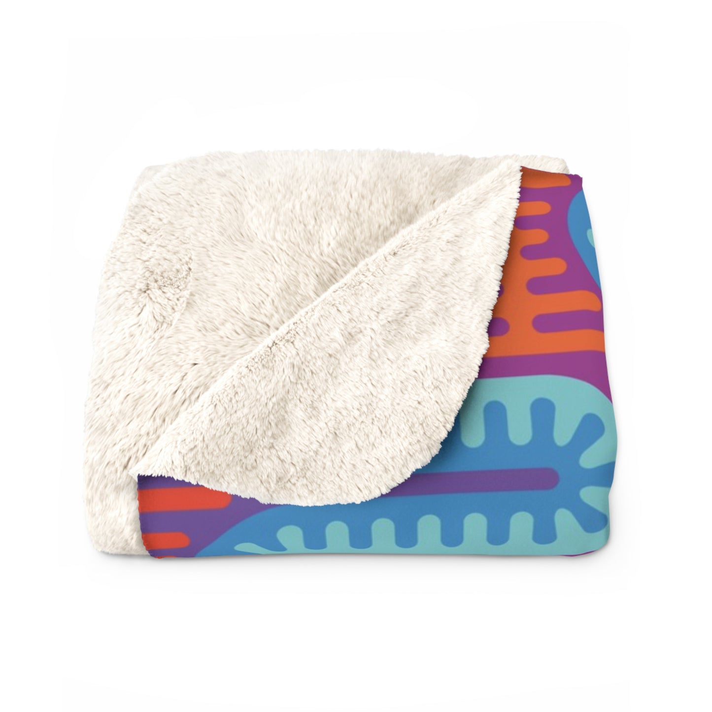 Big Wiggle Sherpa Fleece Blanket - Winter Flame Colorway