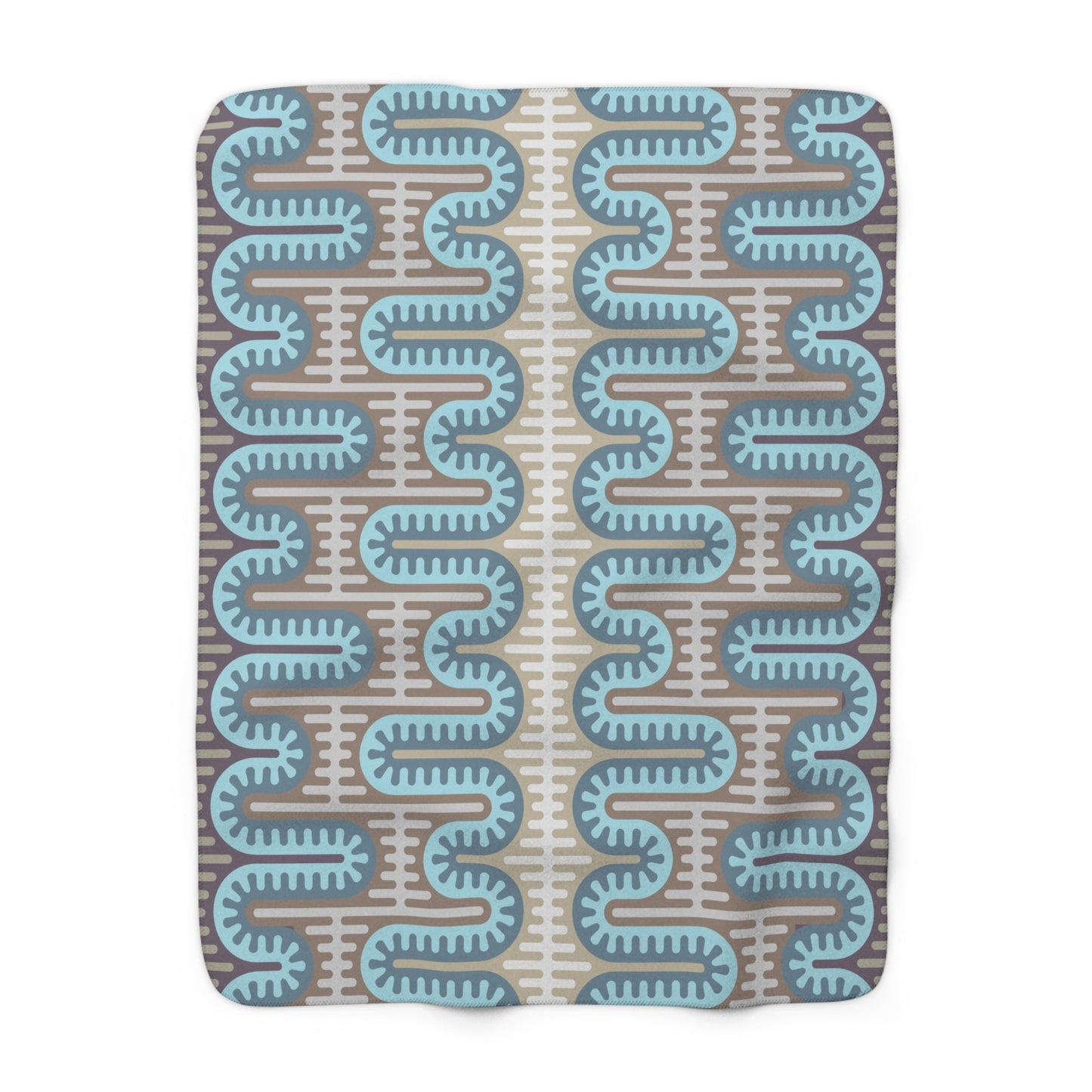 Big Wiggle Sherpa Fleece Blanket - Arctic Frost Colorway