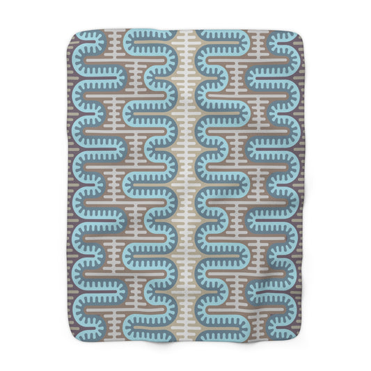 Big Wiggle Sherpa Fleece Blanket - Arctic Frost Colorway