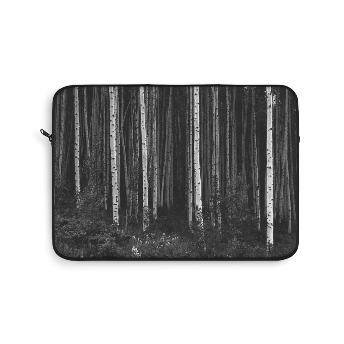 Aspen Forest Laptop Sleeve — Monochrome Woodland Laptop Case