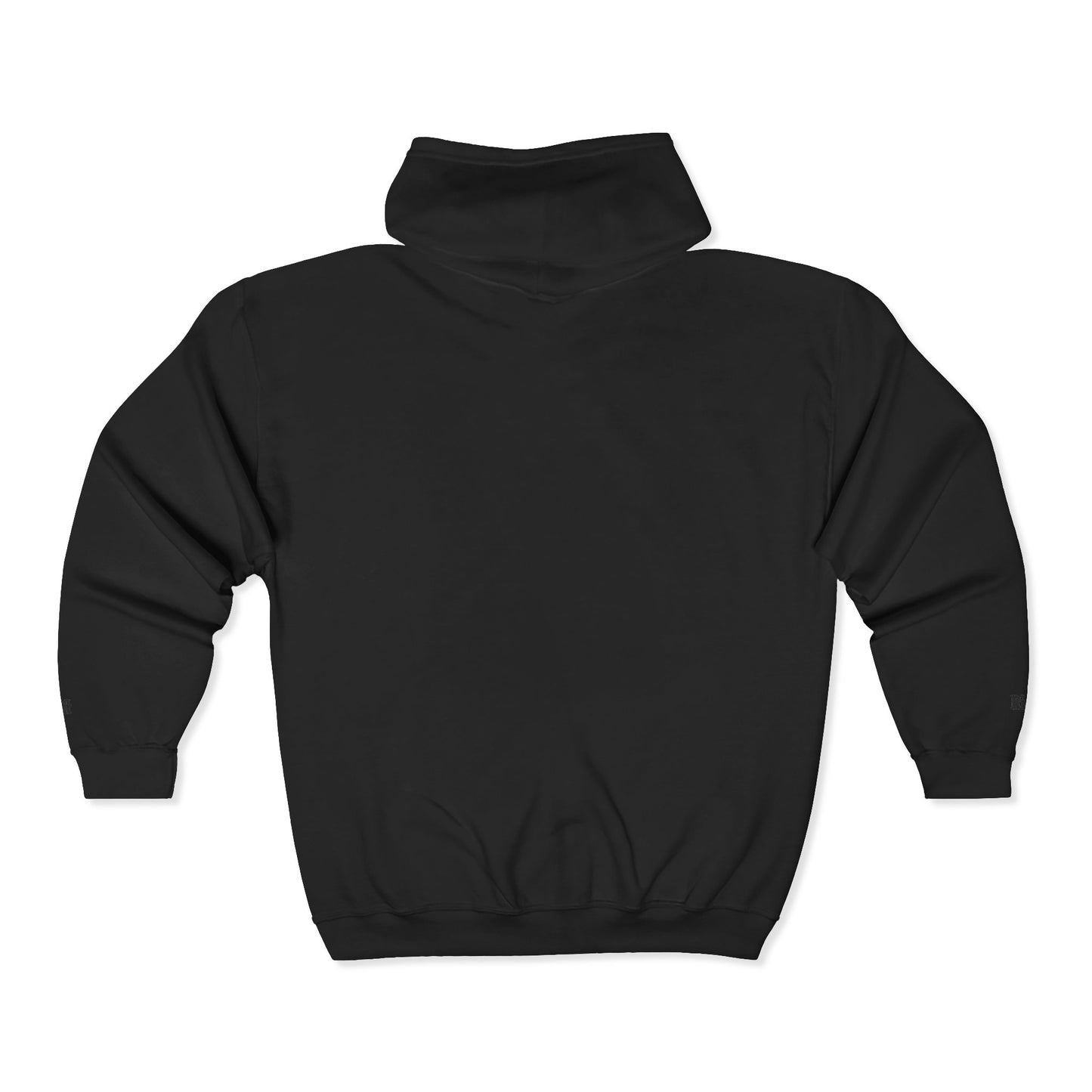 Black Directionally Challenged Full-Zip Hooded Sweatshirt (with subtle hints)