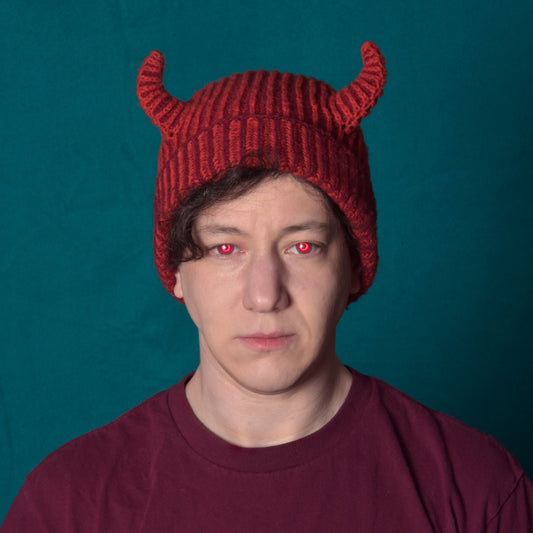 Brioche Horn Hat Downloadable Knitting Pattern