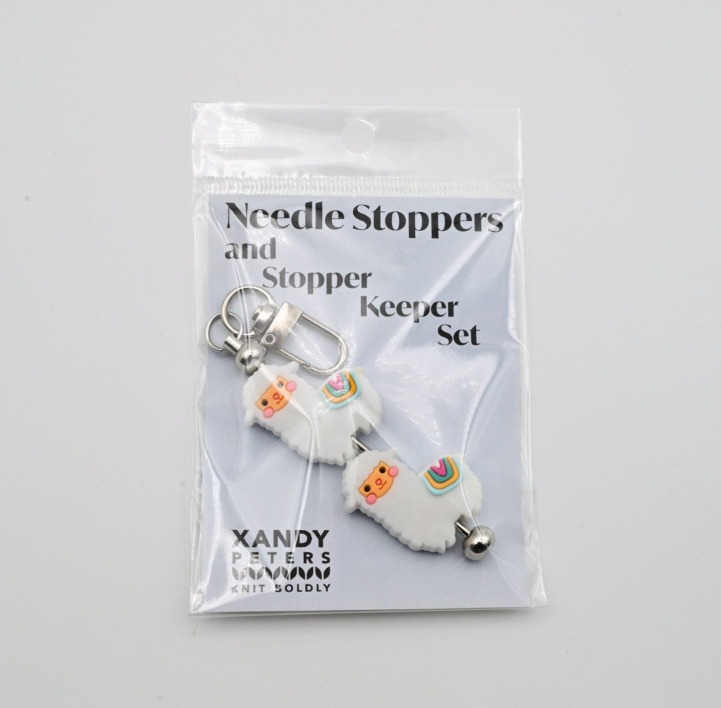 Needle Stoppers and Stopper Keeper Set - Alpacas