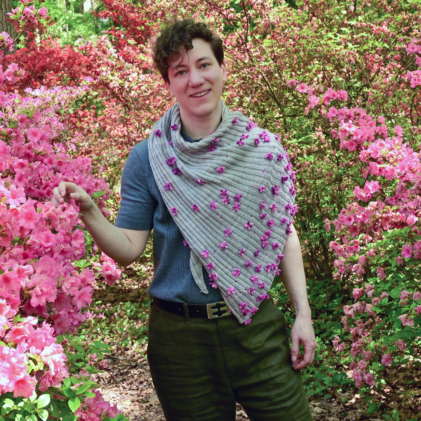 Floral Bouquet Shawl Downloadable Knitting Pattern