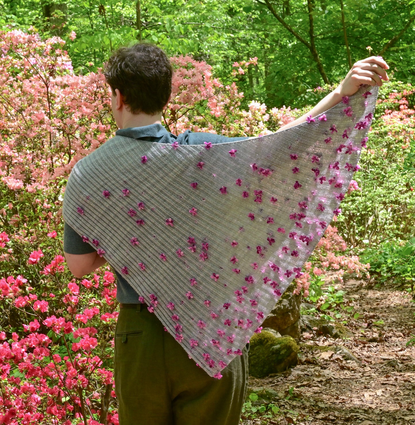 Floral Bouquet Shawl Downloadable Knitting Pattern