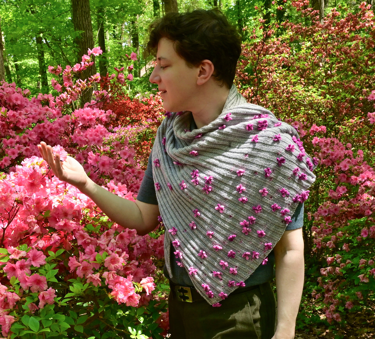 Floral Bouquet Shawl Downloadable Knitting Pattern