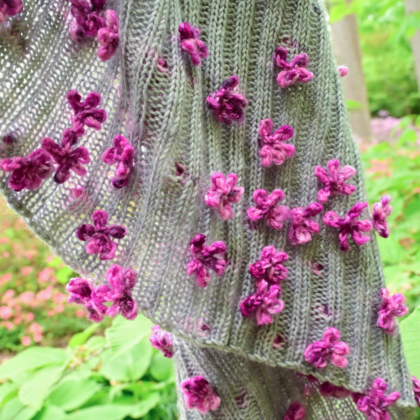 Floral Bouquet Shawl Downloadable Knitting Pattern