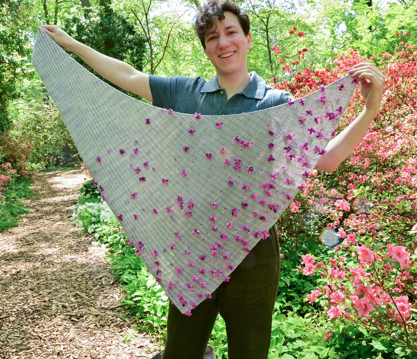 Floral Bouquet Shawl Downloadable Knitting Pattern