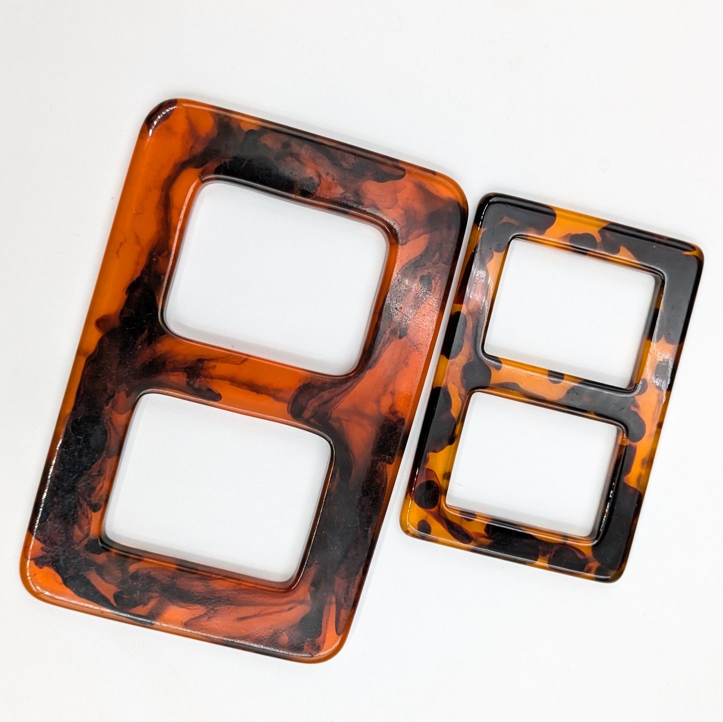 Rectangular Tortoiseshell Scarf Buckle - Medium and Large