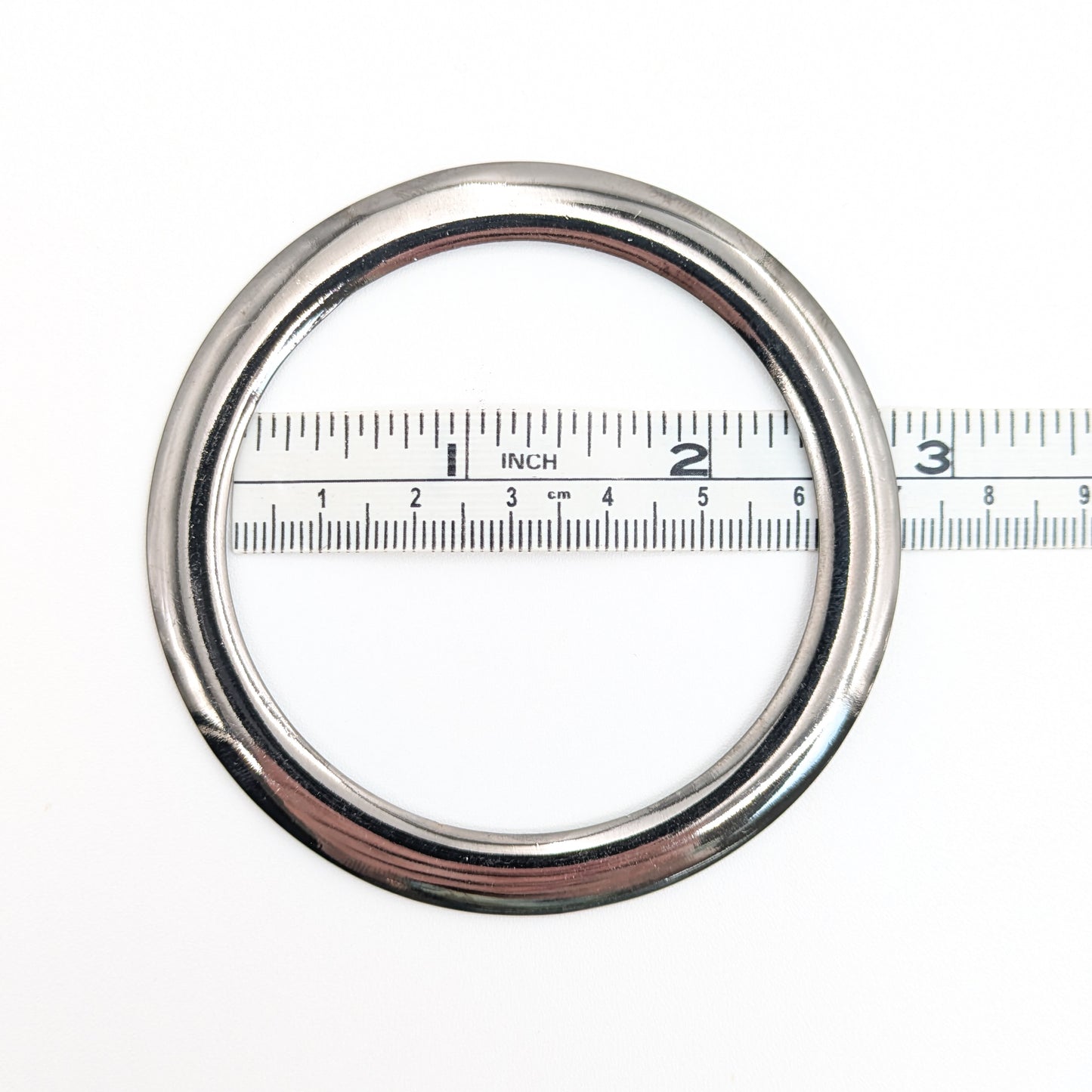 Simple Black Metal Scarf Ring - Large