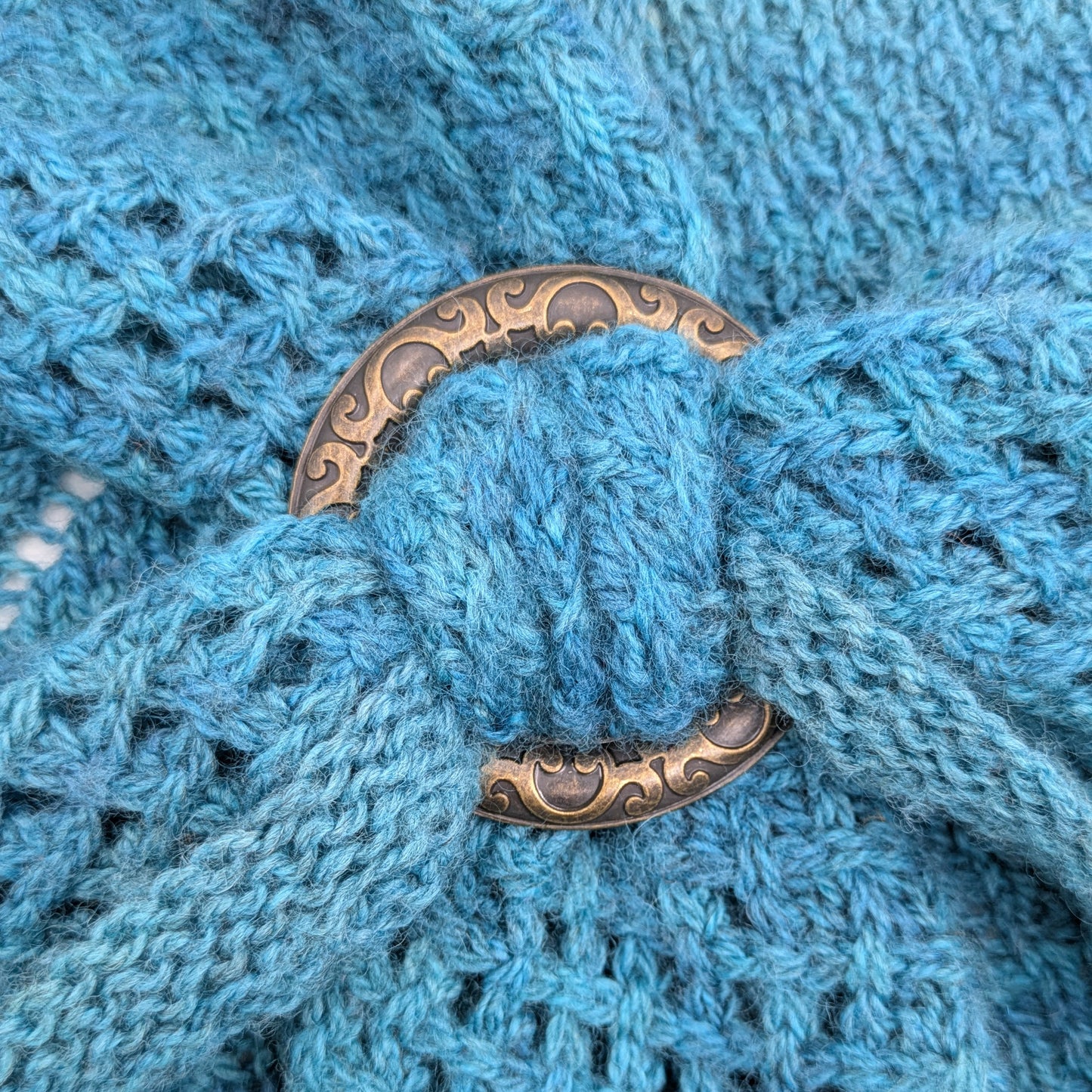 Bronze Spiral Scarf Ring - Large