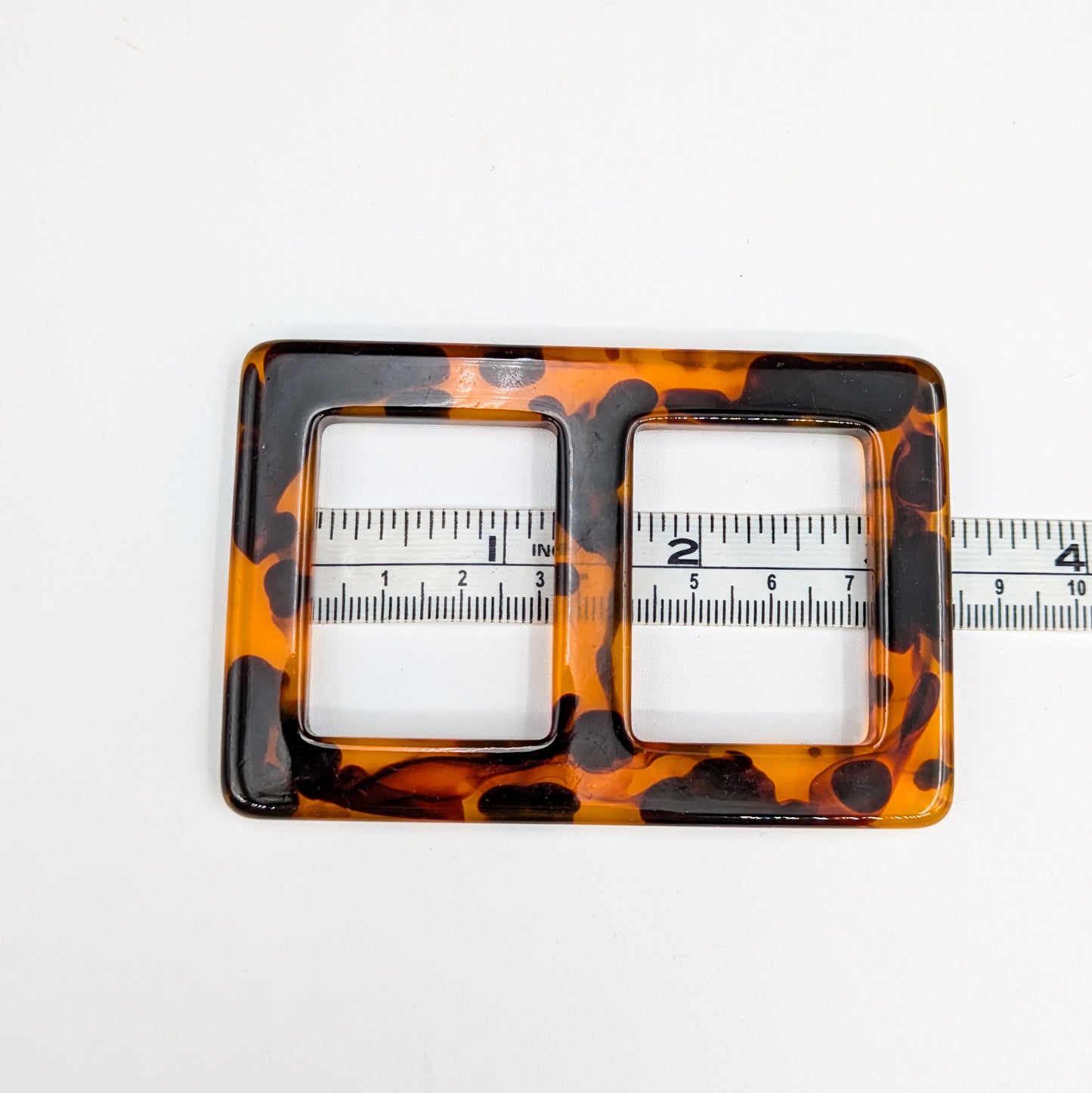 Rectangular Tortoiseshell Scarf Buckle - Medium and Large