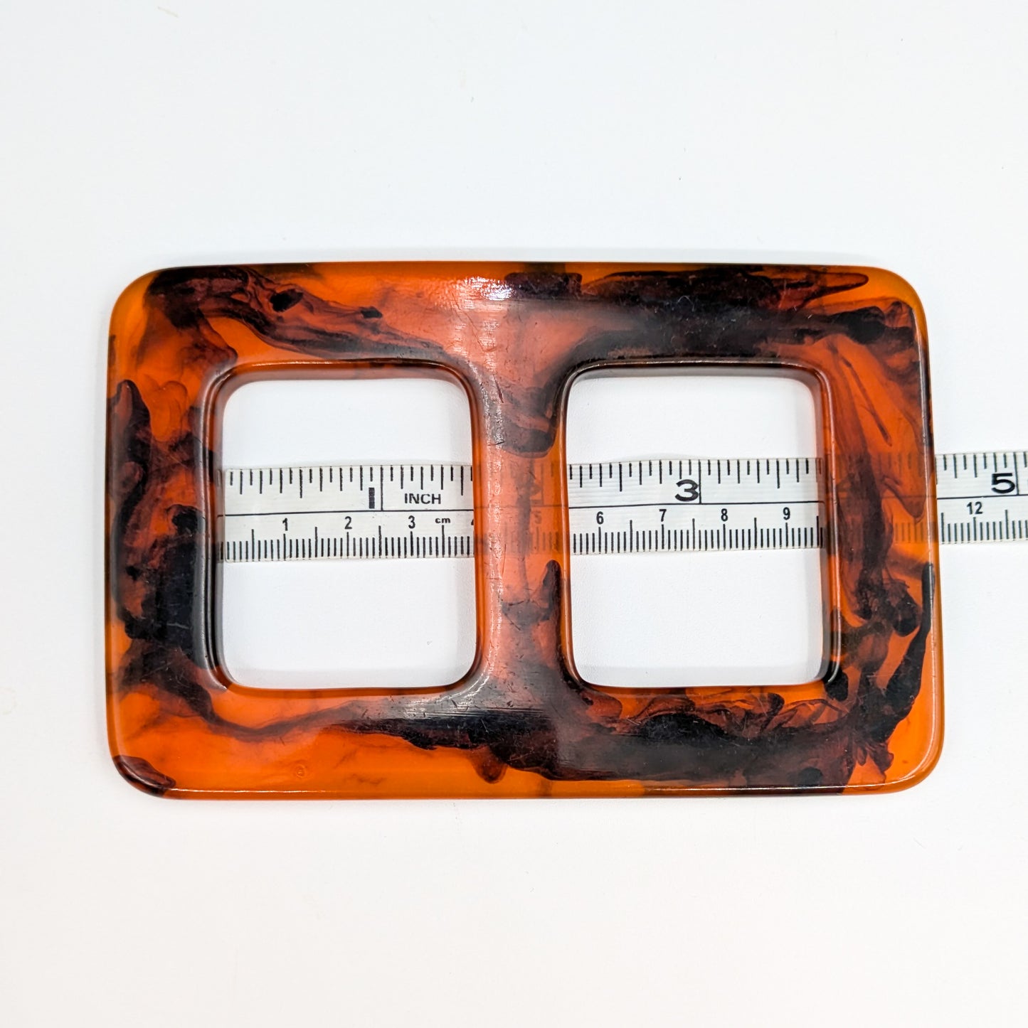 Rectangular Tortoiseshell Scarf Buckle - Medium and Large