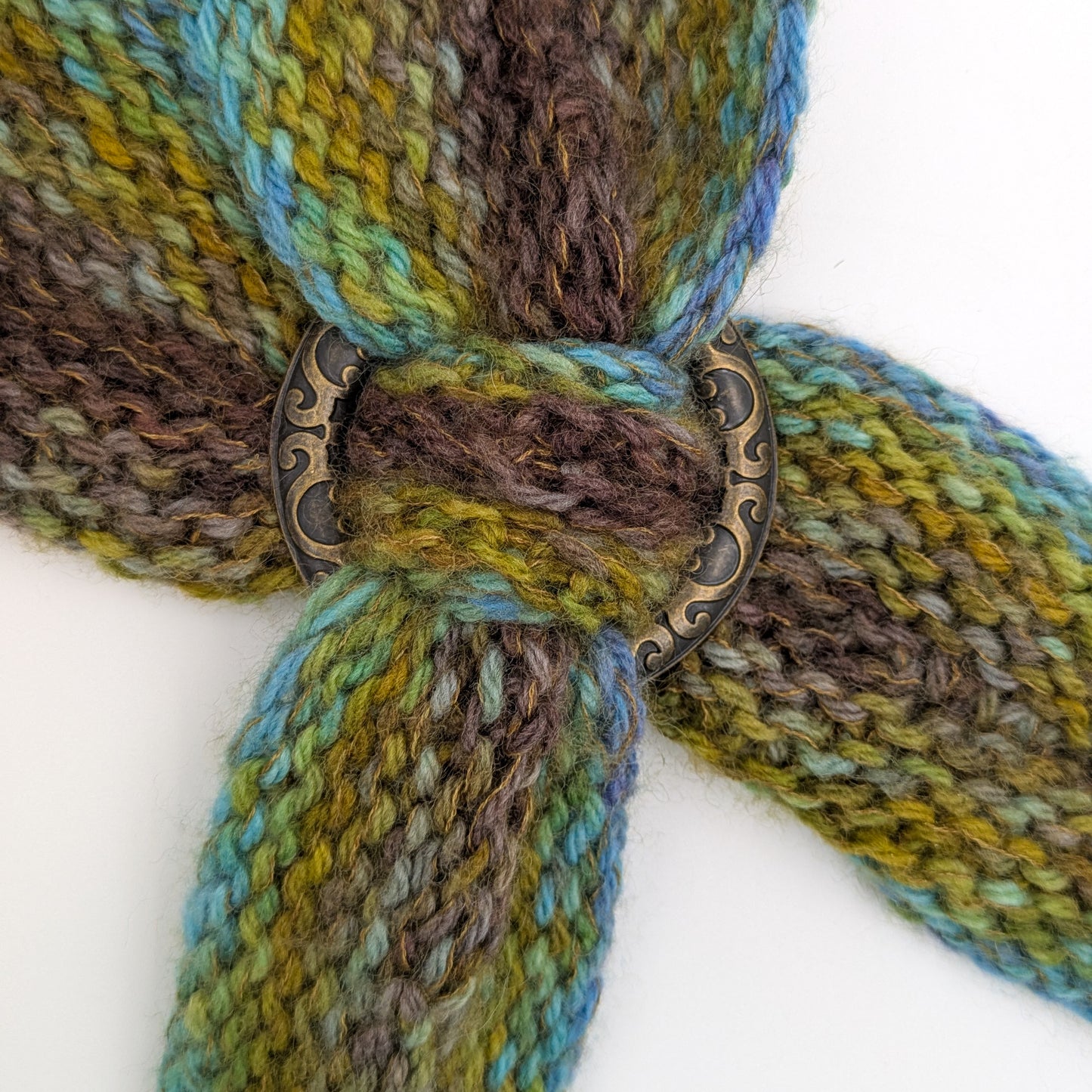 Bronze Spiral Scarf Ring - Large