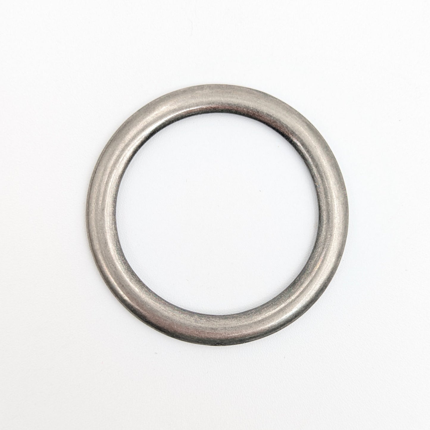 Simple Black Metal Scarf Ring - Small/Medium