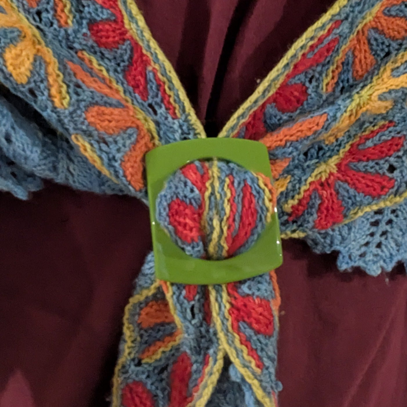 Bright and Funky Scarf Buckle - Medium