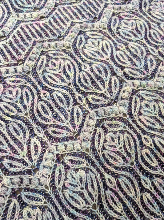 Garden Sisters' Brioche Shawl