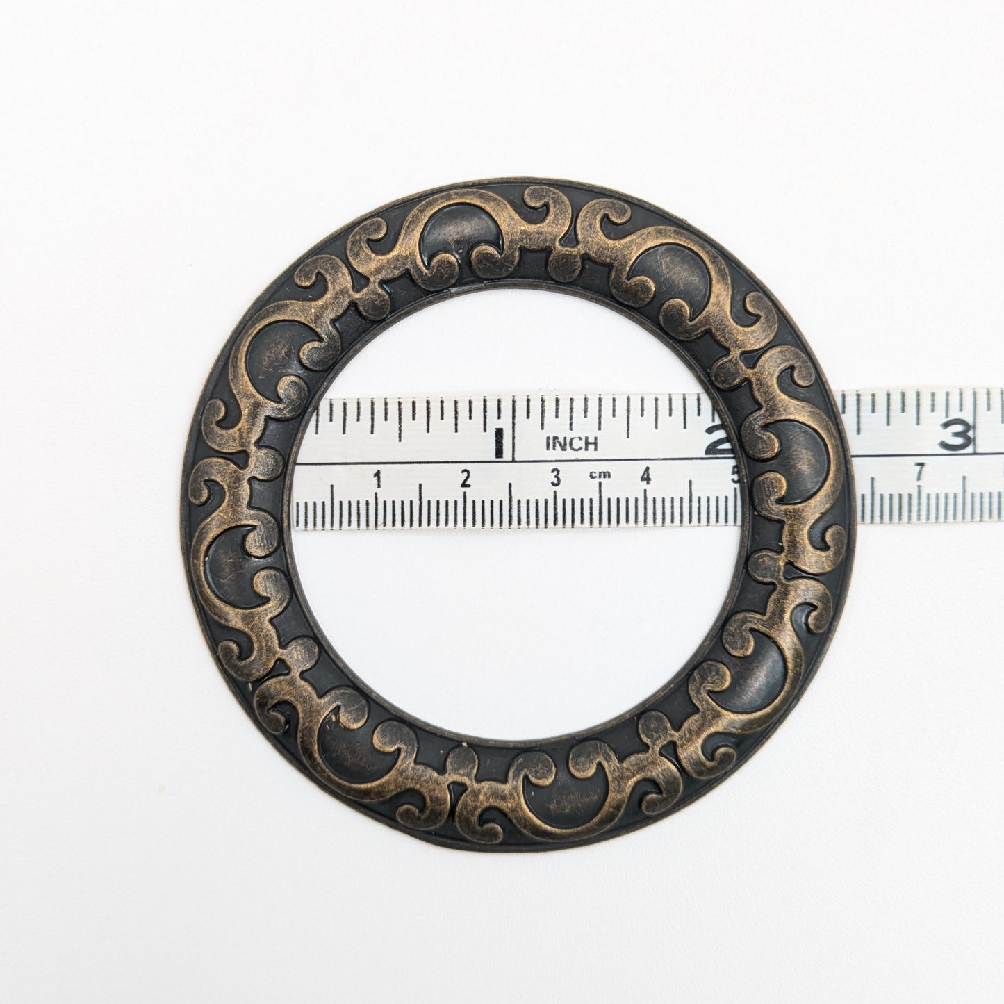 Bronze Spiral Scarf Ring - Large