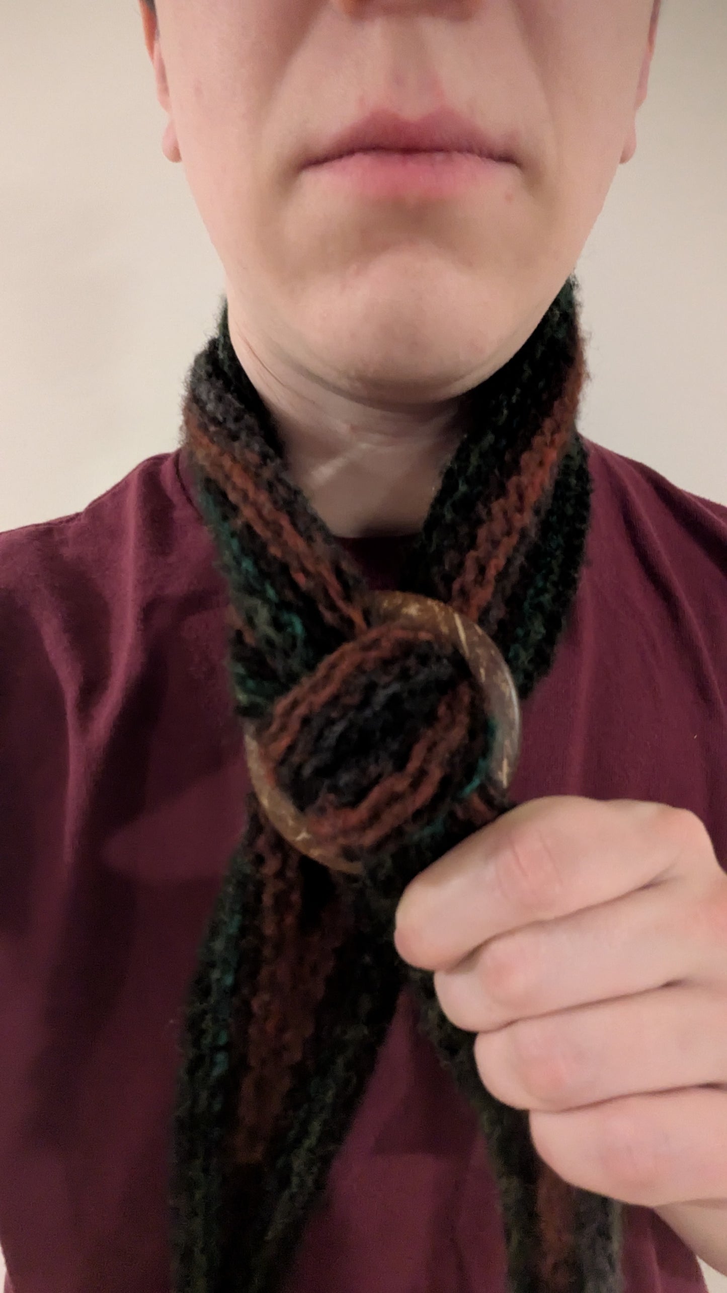 Coconut Shell Scarf Ring - Medium