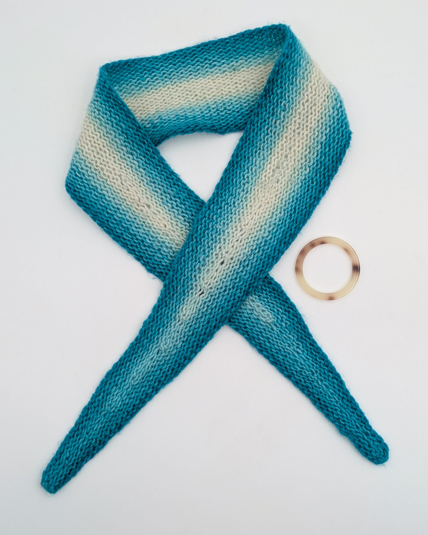 Simple Tortoiseshell Scarf Ring - Medium