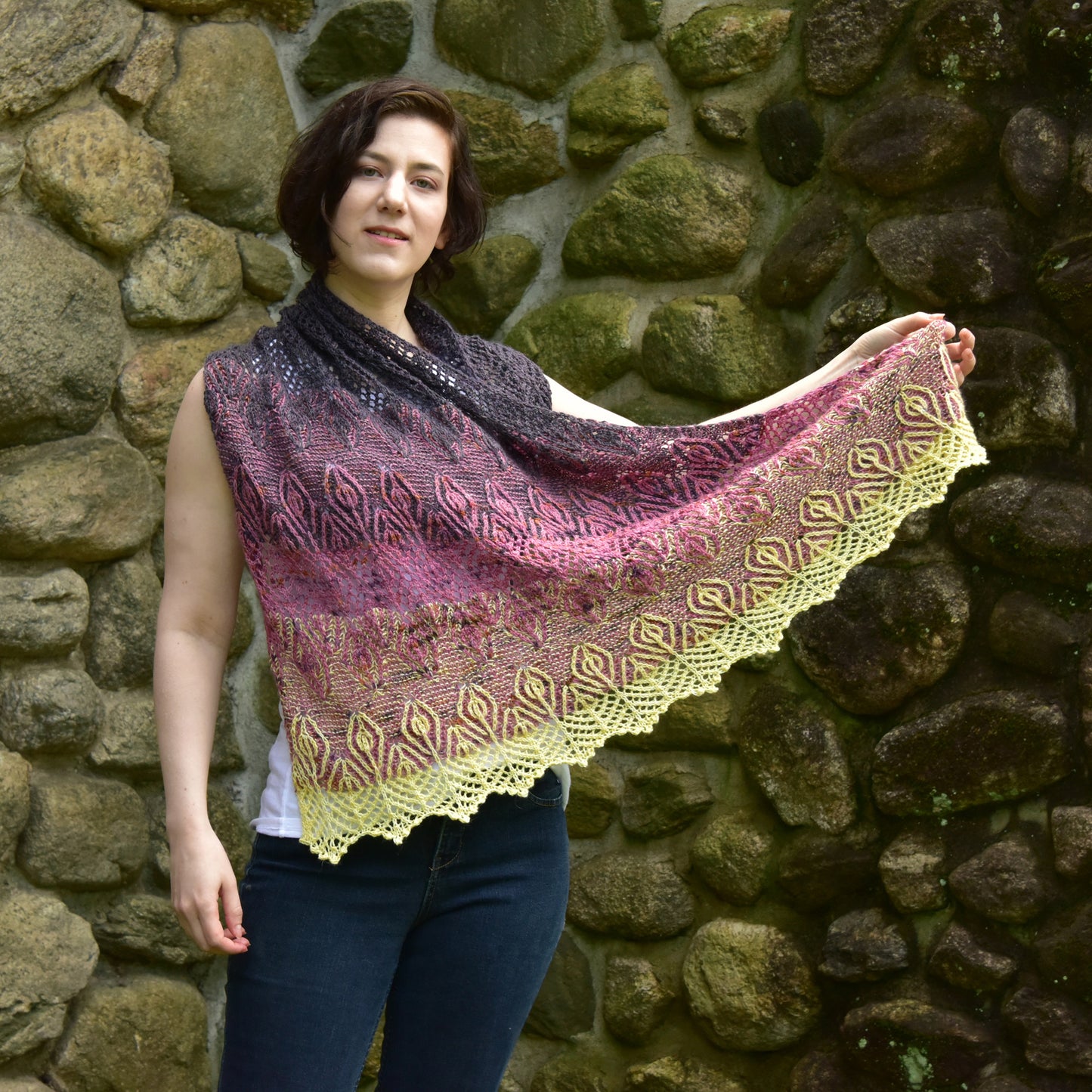 Berry Crumble Shawl Knitting Pattern