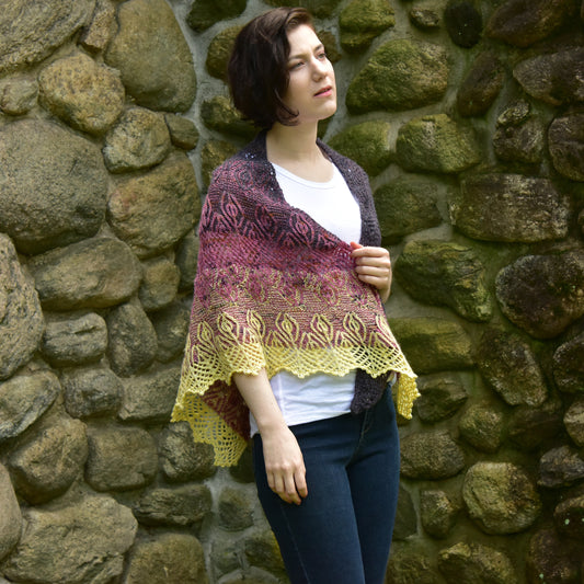 Berry Crumble Shawl Knitting Pattern