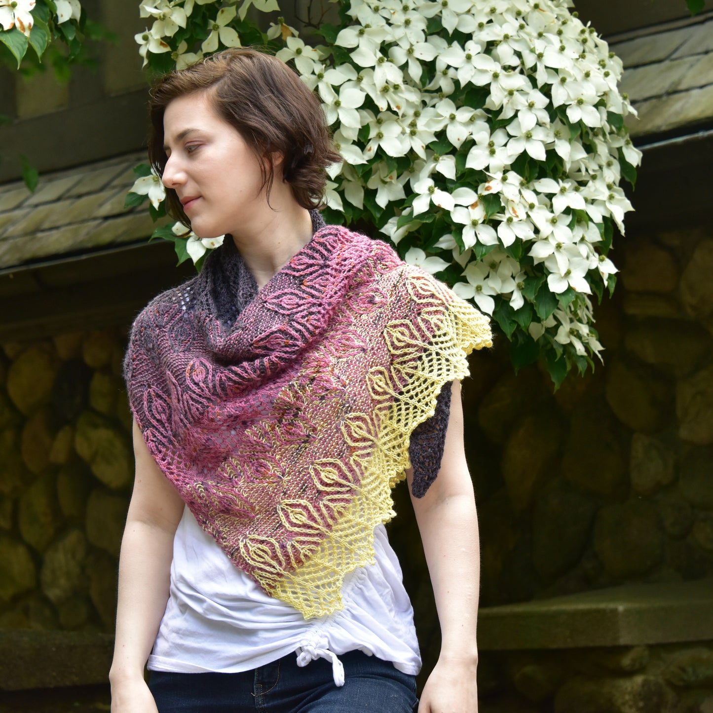 Berry Crumble Shawl Knitting Pattern