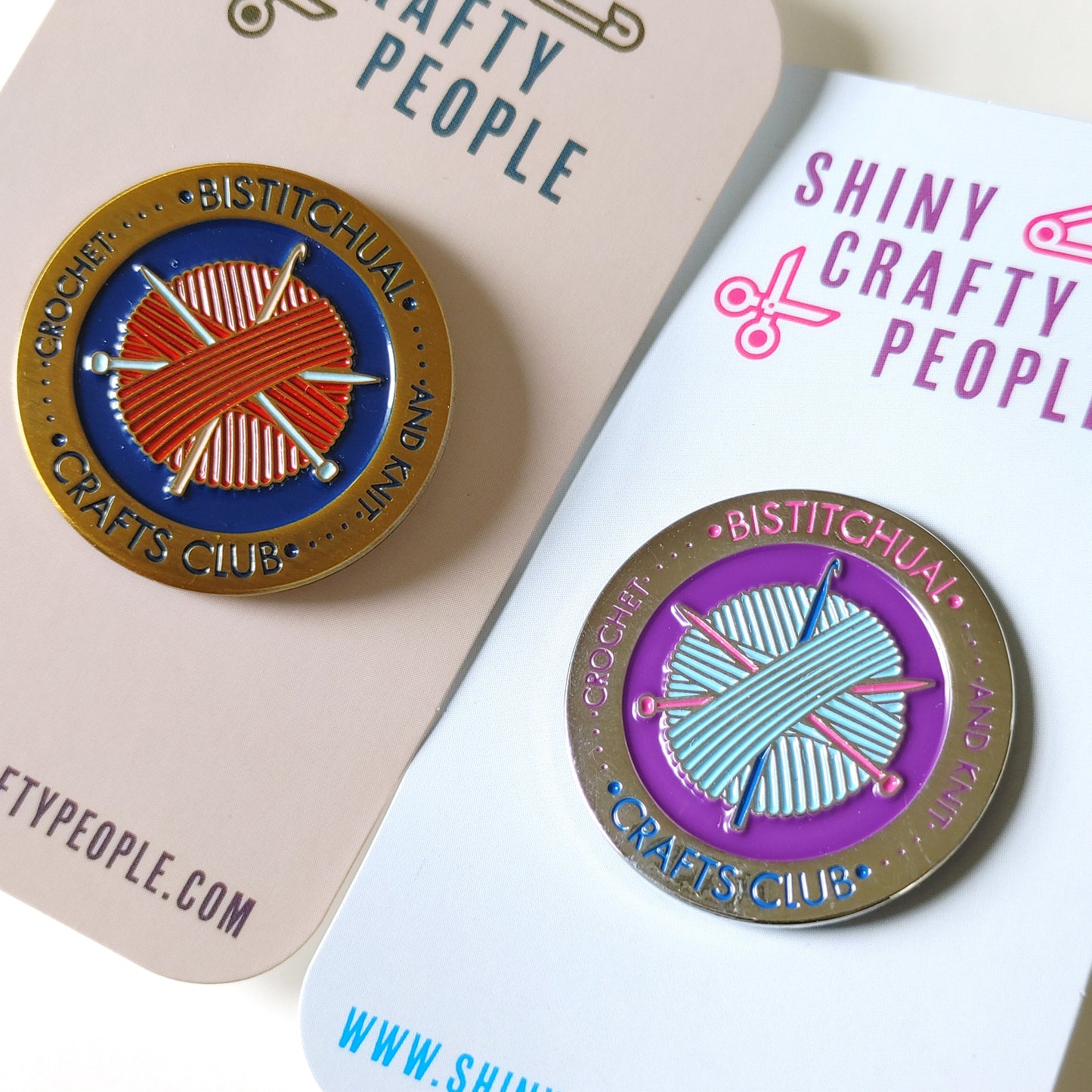 Bistitchual Crafts Club Enamel Pin