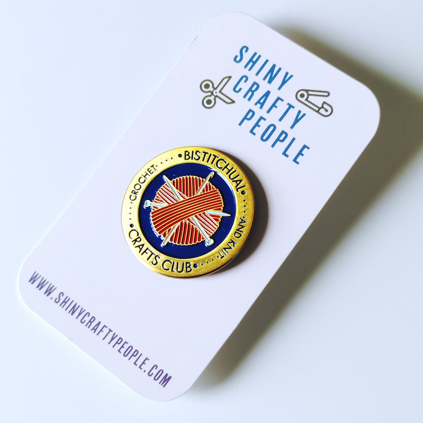 Bistitchual Crafts Club Enamel Pin