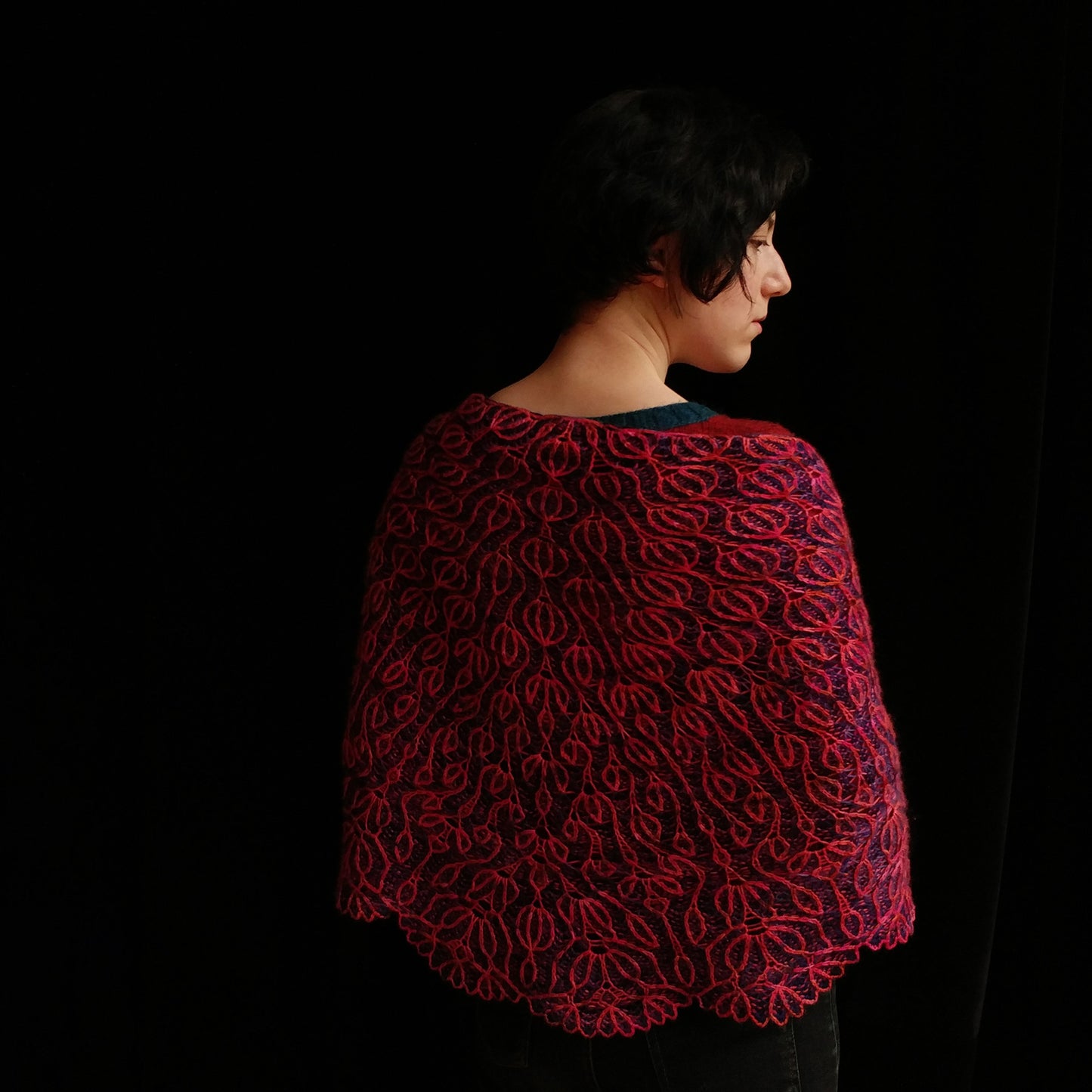 Blooming Brioche Shawl  Knitting Pattern