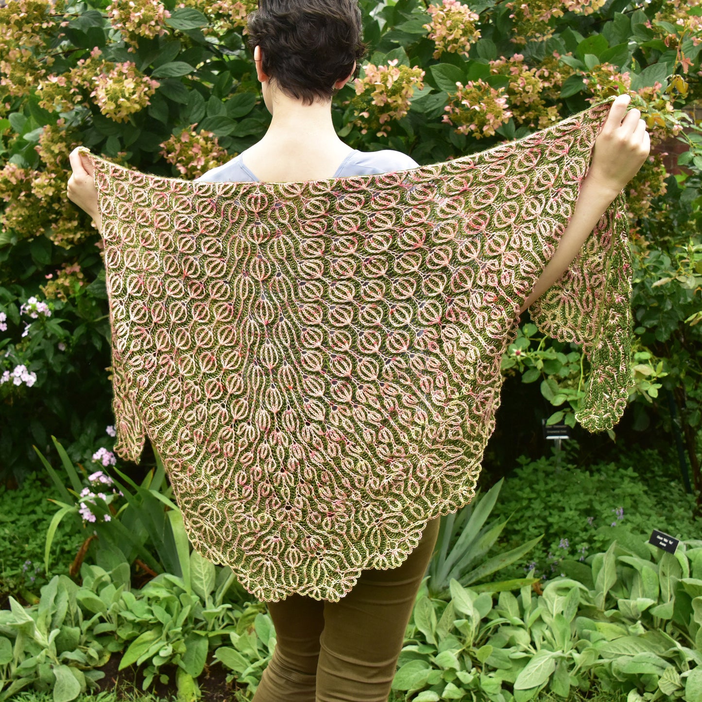 Blooming Brioche Shawl  Knitting Pattern