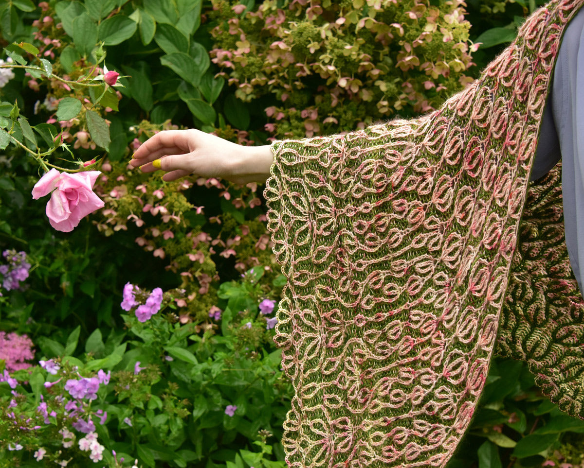 Blooming Brioche Shawl  Knitting Pattern