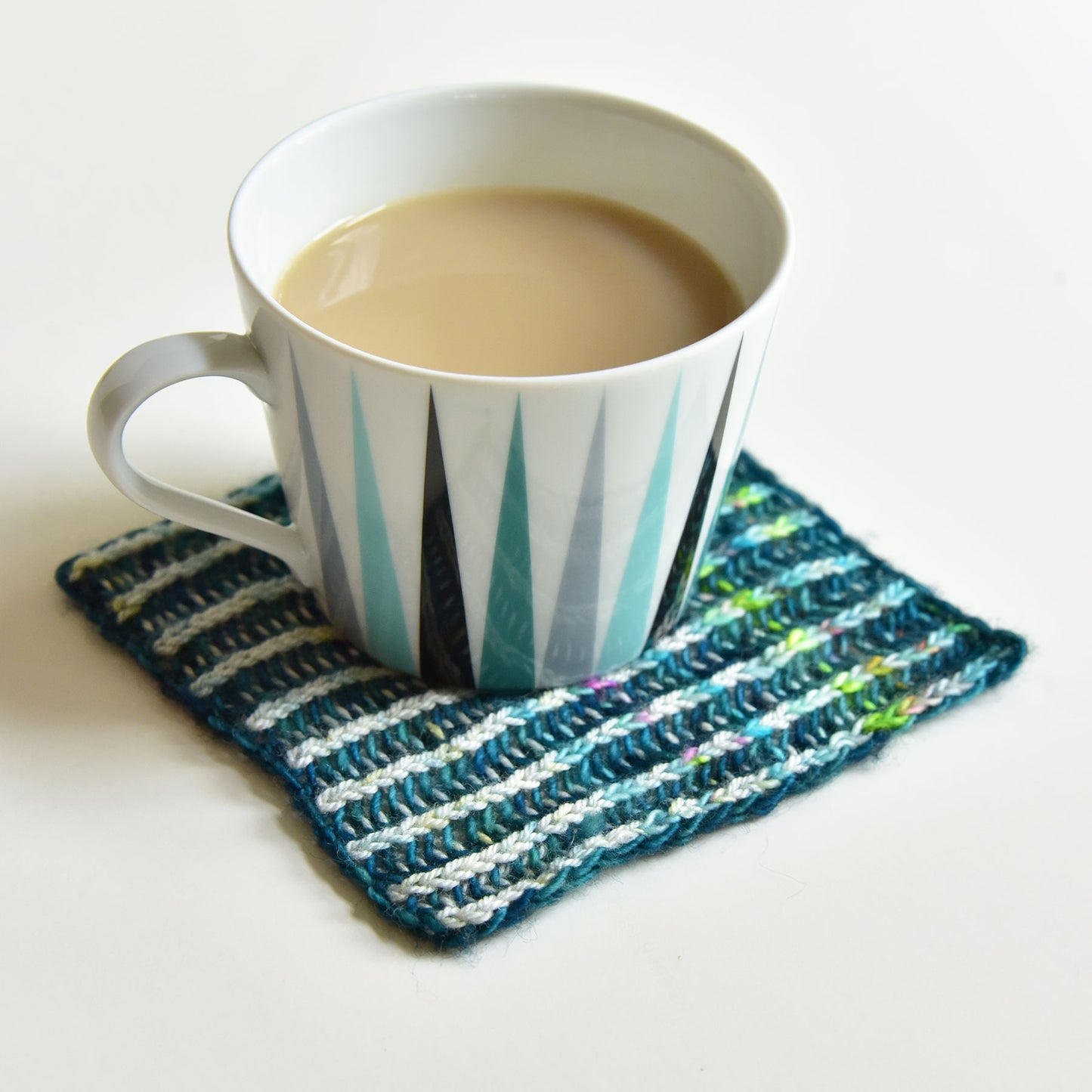 Brioche Fade Coaster Free Knitting Pattern