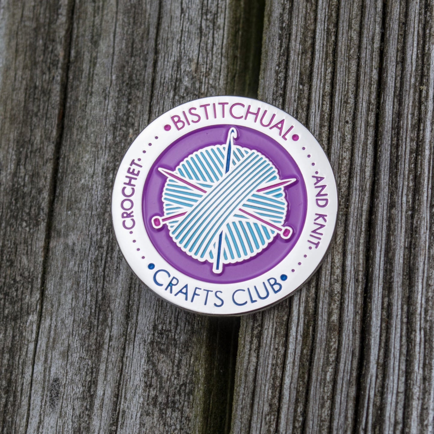 Bistitchual Crafts Club Enamel Pin