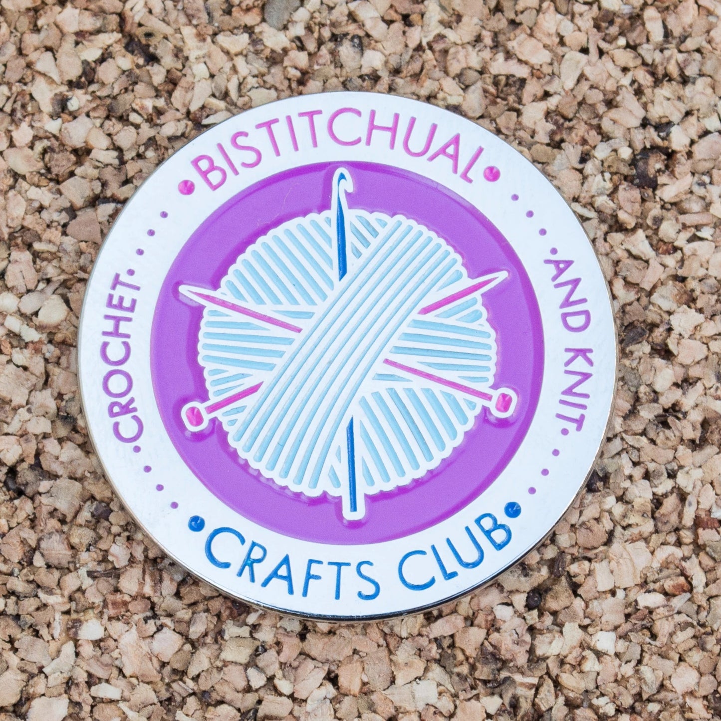 Bistitchual Crafts Club Enamel Pin