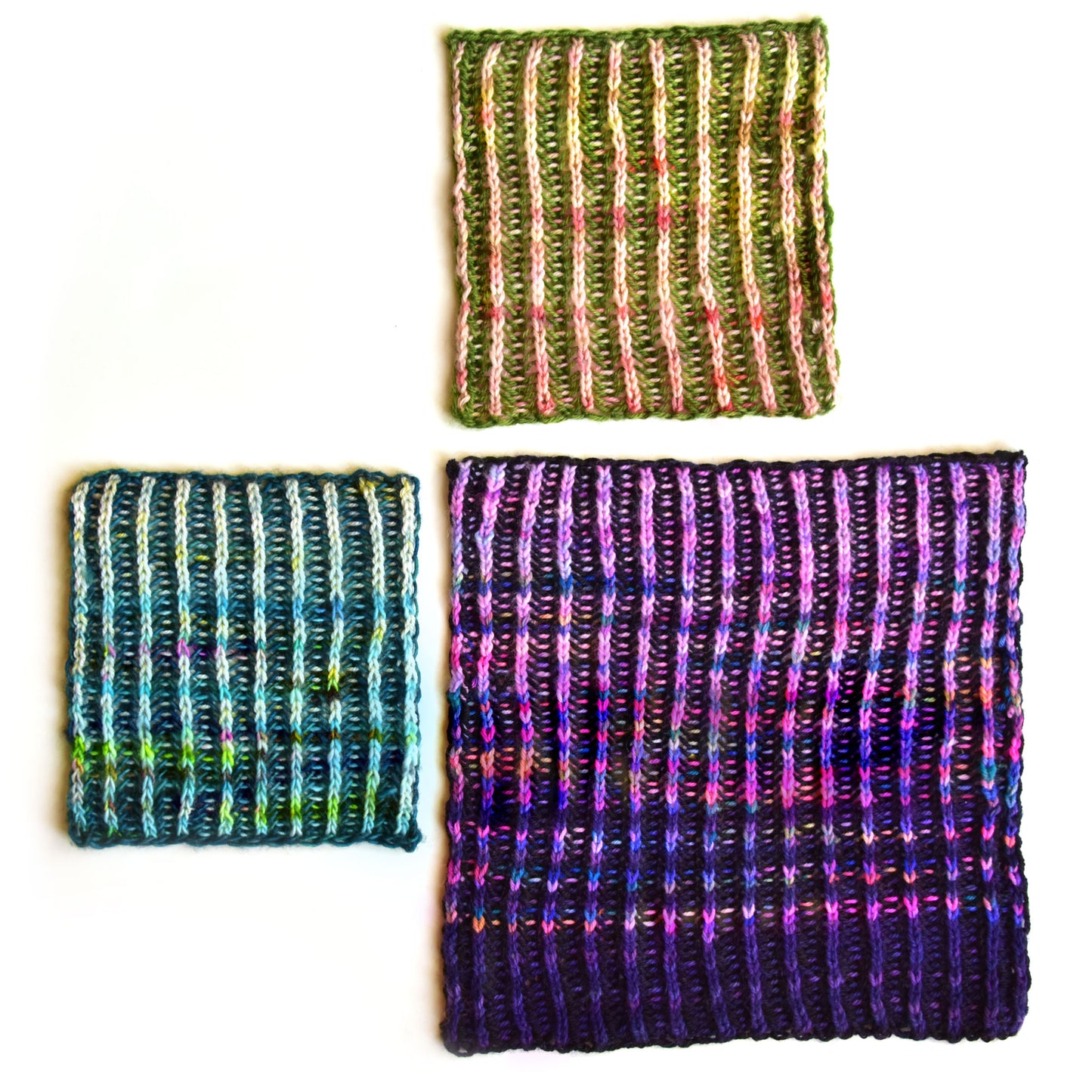 Brioche Fade Coaster Free Knitting Pattern