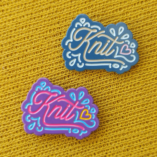 I Made This!  - Knit Enamel Pin