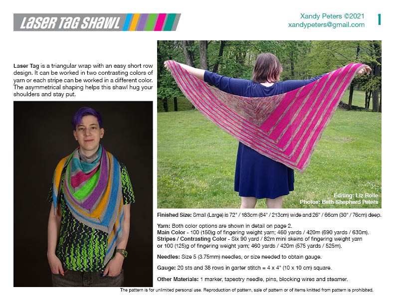 Laser Tag Shawl Knitting Pattern