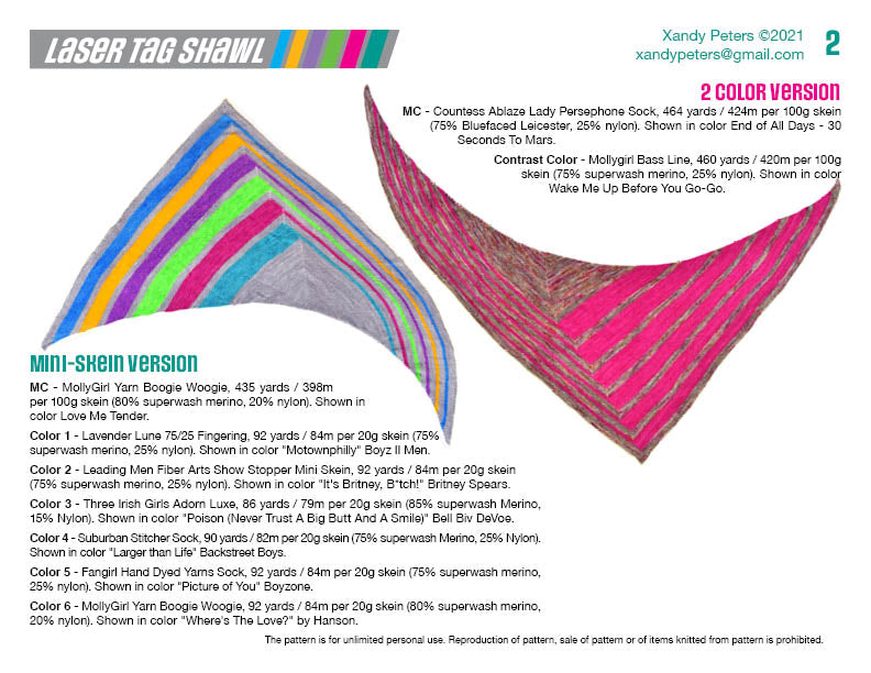 Laser Tag Shawl Knitting Pattern