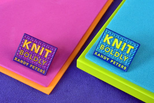 Knit Boldly Enamel Pin